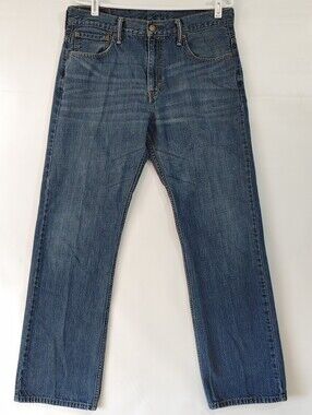 Levi’s 569 Men's Jeans 33x32 Blue Straight Leg Faded Grunge Style_original 33x34